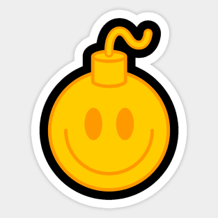 Bomb Happy Face Sticker